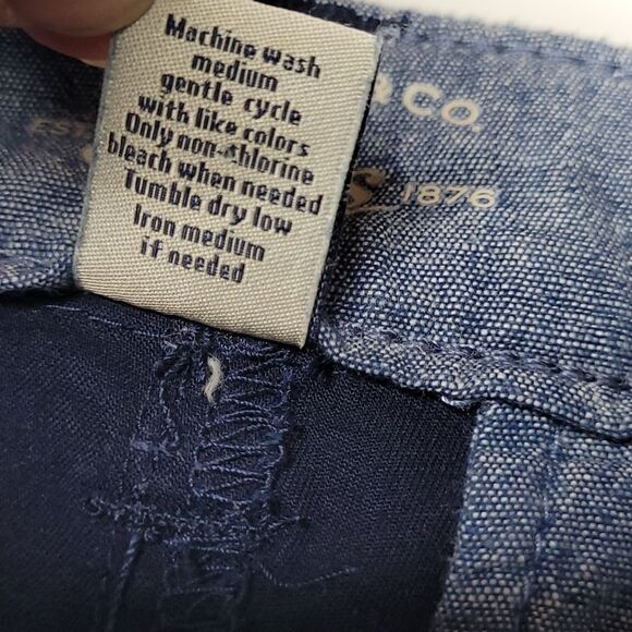 6 BASS CHILI PEPPERS TABASCO WOMEN'S red hot navy blue Mexico SHORTS MEDIUM - Picture 8 of 8